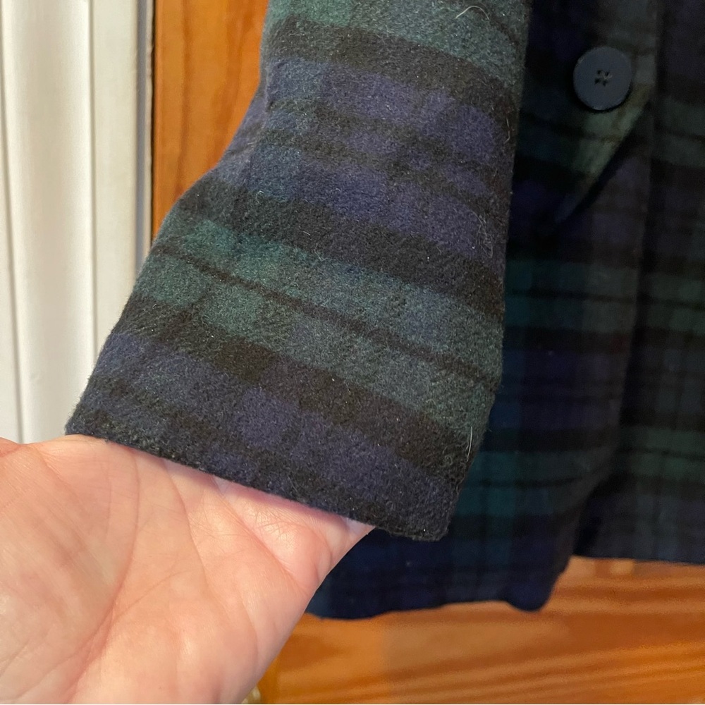 Steve Madden Plaid Peacoat with Faux Shearling Collar NWT - Picture 2 of 13